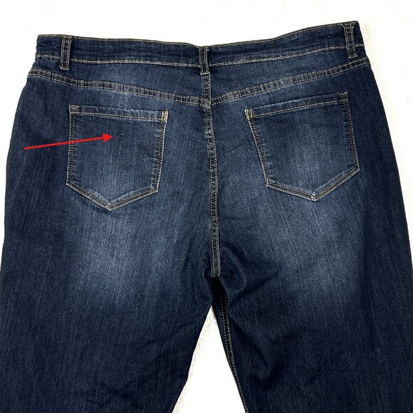 Vintage America Jeans Womens 16/33 (38x25) Boyfriend Blue Denim Floral Cottage - Picture 4 of 14